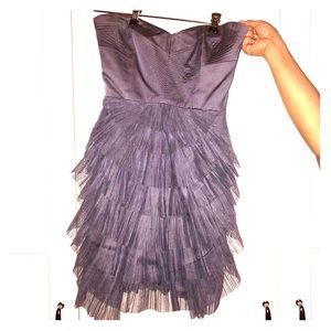 BCBG Max Azria Ruffled Strapless Short Dress